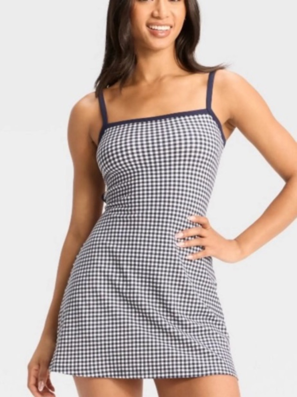 Wild Fable ButterBliss Mini Skater Dress in Navy and White - Size Small - Picture 1 of 5